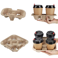 Paper cup tray 2/4 grid from disposablesInc.com. The best import service in China. Import your disposable items from us.