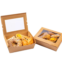 Takeaway paper box with window