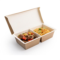two compartments box clamshell