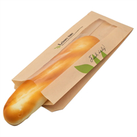 Bread packaging bag  with window