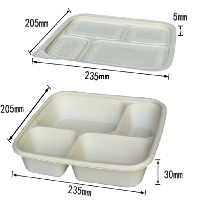 Lunch box                    4-grid 