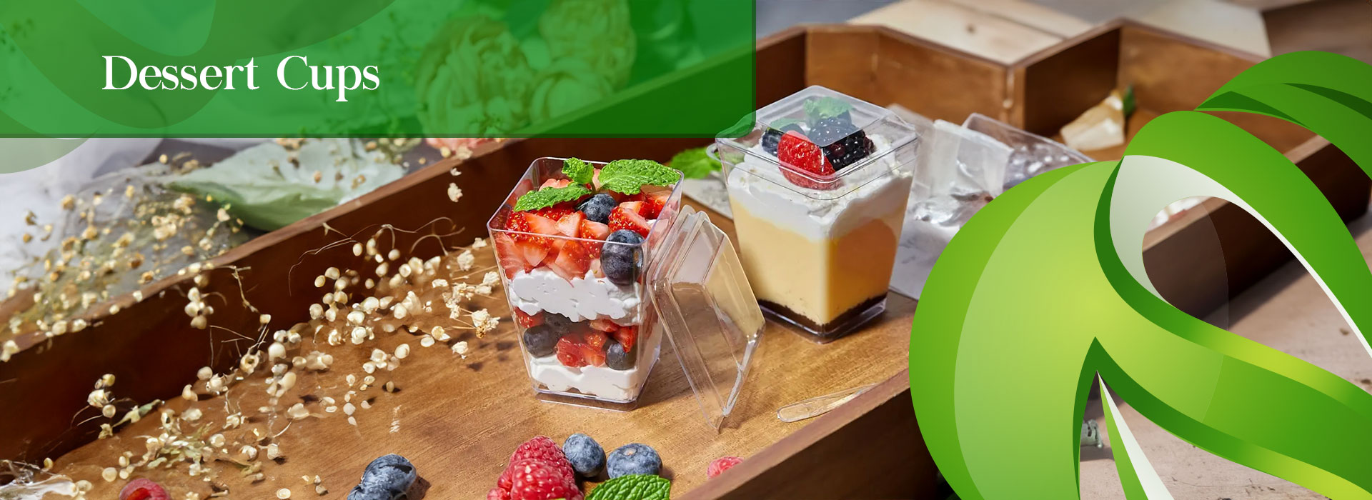 Import Disposable Dessert cups, trays and cutlery from DisposablesInc.com