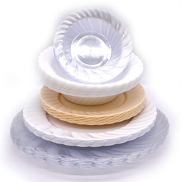 Plate and bowl 3colors PS  from DisposablesInc.com. The best import service in China. Import your disposable items and products from us.