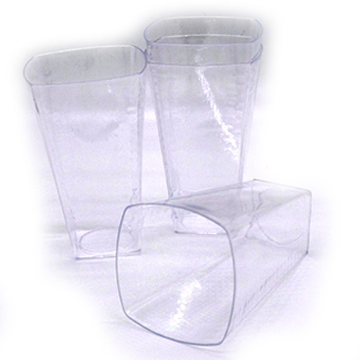 Crystal square cup 10oz from DisposablesInc.com. The best import service in China. Import your disposable items and products from us.