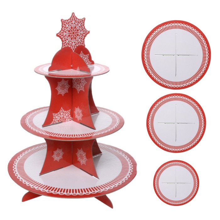 White snow cake stand from DisposablesInc.com. The best import service in China. Import your disposable items and products from us.